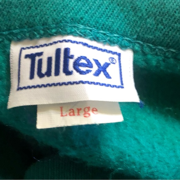 Preppy Green Sweatshirt Cardigan Vintage 80’s - Picture 4 of 4